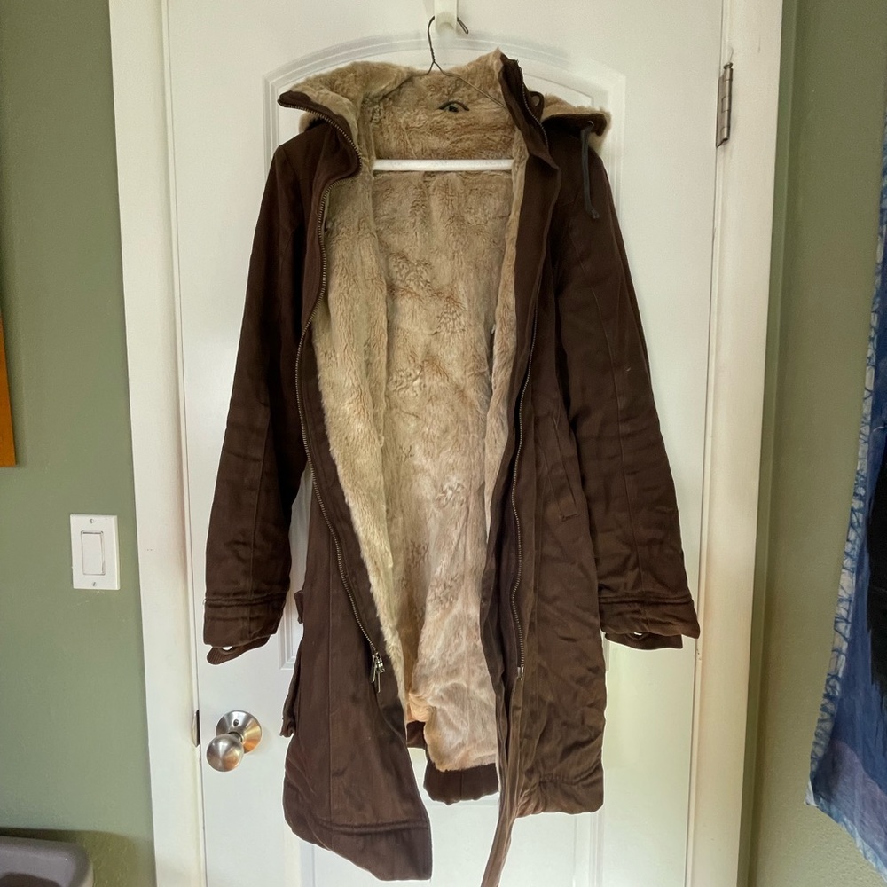 Hoodlamb long hemp coat